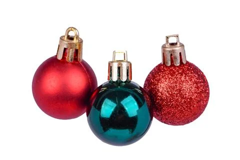 Christmas tree balls isolate on white background Stock Photos