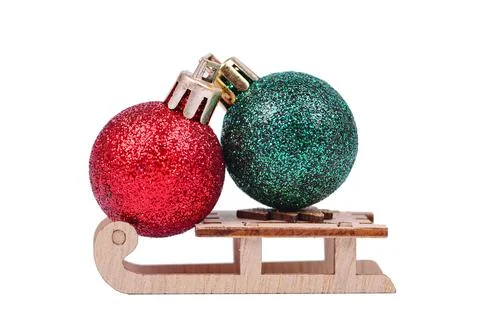 Christmas tree balls isolate on white background Stock Photos