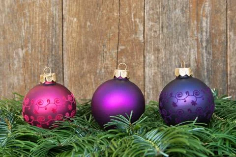 Christmas tree balls Stock Photos