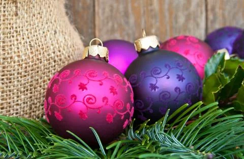 Christmas tree balls Stock Photos