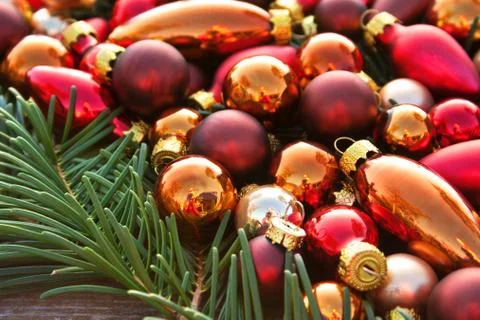 Christmas tree balls Stock Photos