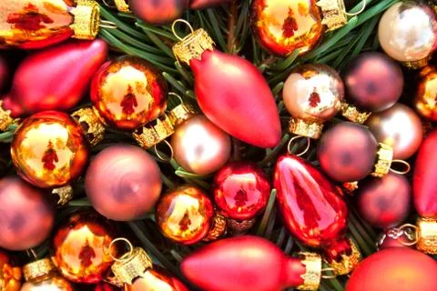 Christmas tree balls Stock Photos