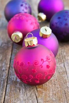 Christmas tree balls Stock Photos