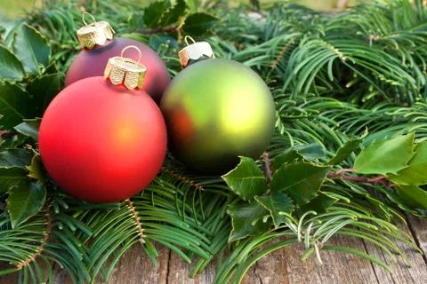 Christmas tree balls Stock Photos