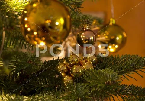 Christmas tree balls Stock Photos