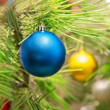 Christmas tree balls Stock Photos