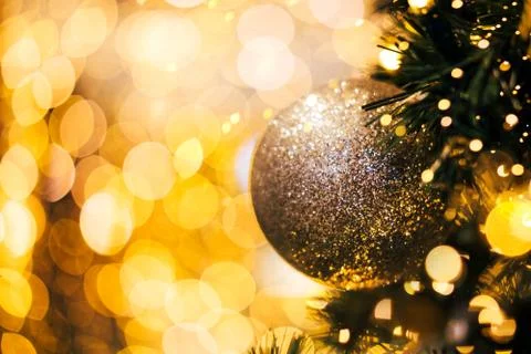 Christmas tree with balls Stock Photos