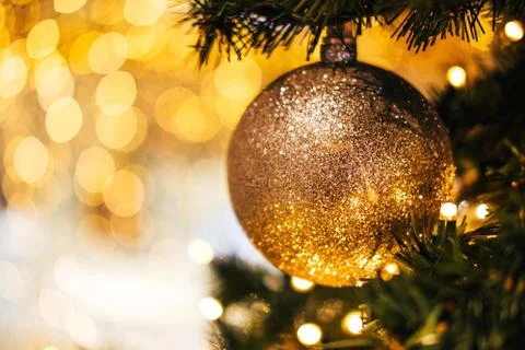 Christmas tree with balls Stock Photos