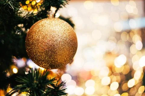 Christmas tree with balls Stock Photos