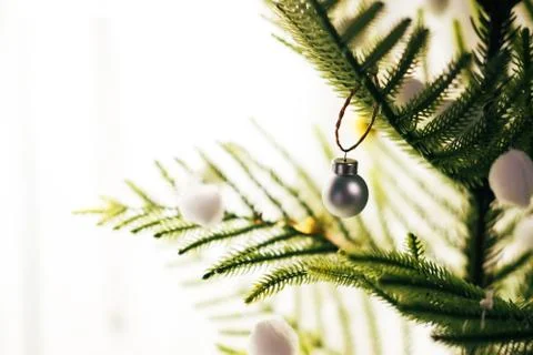 Christmas tree with balls Stock Photos
