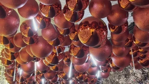 Christmas tree balls under the ceiling Stock Footage 295974102