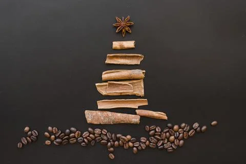 Christmas tree from bark. High quality photo Stock Photos