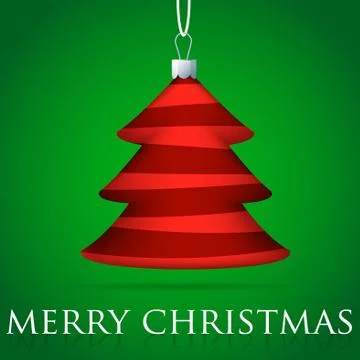 Christmas tree bauble card in vector format. Stock Illustration