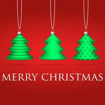 Christmas tree bauble card in vector format. Stock Illustration