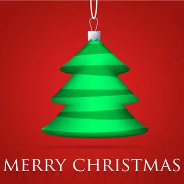 Christmas tree bauble card in vector format. Stock Illustration