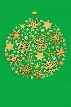 Christmas Tree Bauble Shape Surreal Decoration Stock Photos