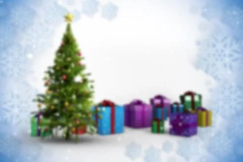 Christmas tree with baubles Stock Illustration