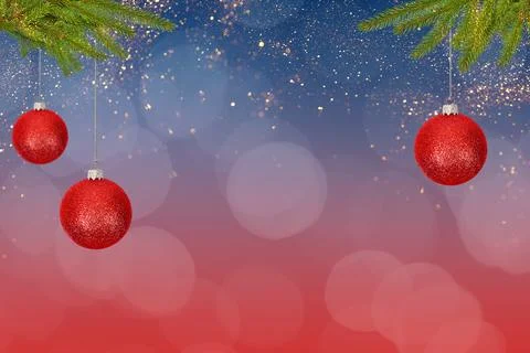 Christmas tree baubles Stock Photos