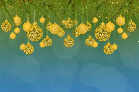 Christmas tree baubles Stock Photos