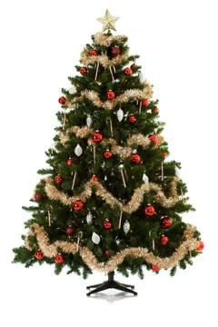 Christmas tree being set up in 16 image series Stock Photos