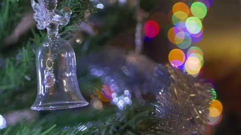 Christmas tree with a bell 스톡 동영상 71134241