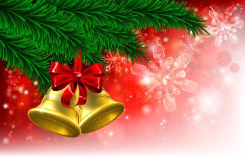 Christmas Tree Bells Background Illustrazione stock