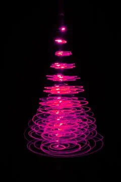 Christmas tree on the black background Stock Illustration