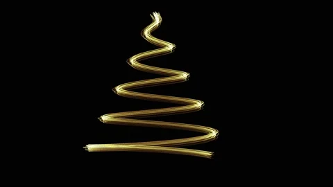 Christmas tree on black background slowly spiraling downwards. christmas concept Stock Footage 142961331