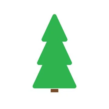 Christmas tree - black vector  icon Stock Illustration