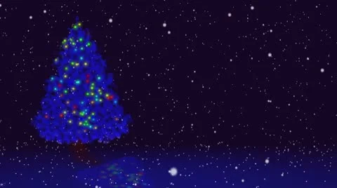 Christmas tree blue background Video stock 8962918