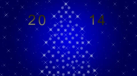 Christmas tree on a blue background 库存影片 30318486