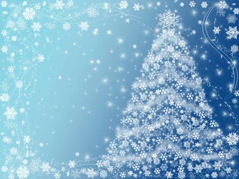 Christmas tree blue Stock Illustration