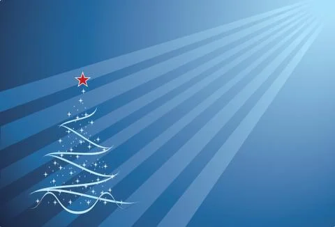 Christmas tree in blue Stock-Illustration