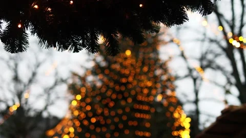 A christmas tree blur background 4k 25fps video Stock-Footage 295181284