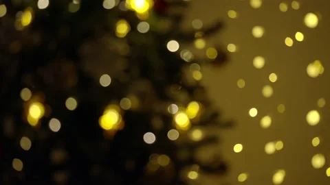 Christmas tree blur background. Decorated Christmas tree lots of lights glowi Stock Footage 221421466