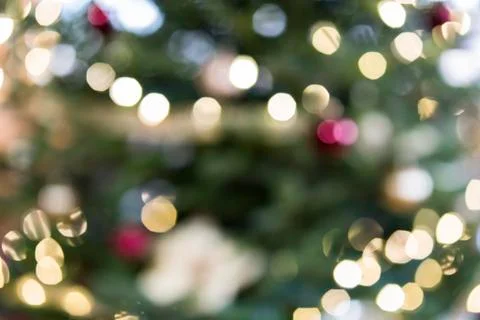 Christmas Tree Blurred Background Stock Photos