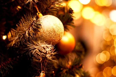 Christmas tree with blurred background Foto stock