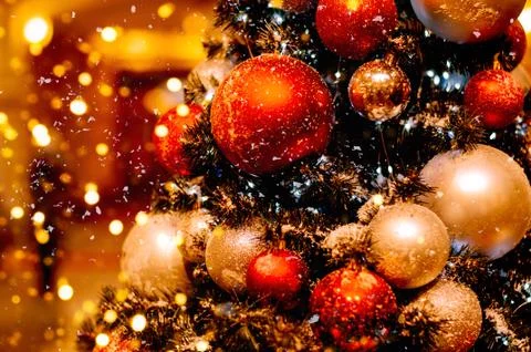 Christmas tree with blurred background Stock-Fotos