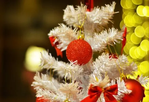 Christmas tree on bokeh background 2 Stock Photos