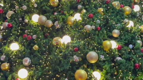 Christmas tree with bokeh lights-4 Stock Footage 227453916