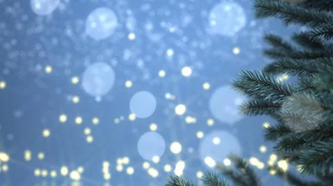 Christmas Tree Bokeh Lights Stock Illustration