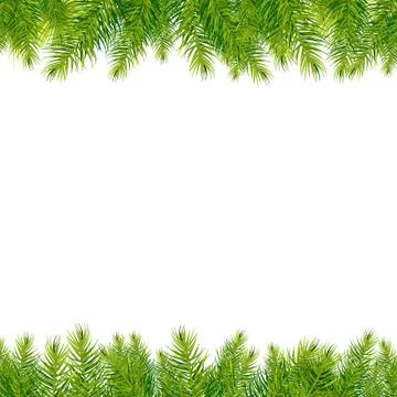 Christmas tree borders Stock Illustration