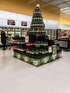 Christmas Tree with Bottles Stock Photos