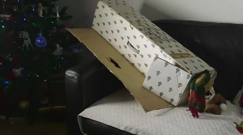 Christmas Tree Box &amp;Toys#7 Stock Footage 45661714