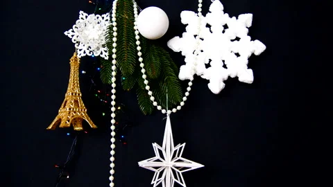 Christmas tree branch with Stock Footage 142777390