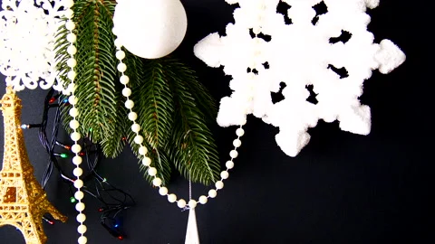 Christmas tree branch with Stock Footage 142778105