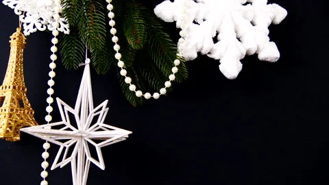 Christmas tree branch with Stock Footage 142778666