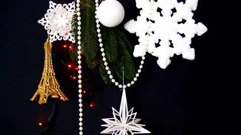 Christmas tree branch with Stock Footage 142781732
