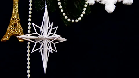 Christmas tree branch with Stock Footage 142809368