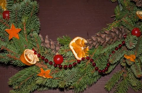 Christmas tree branch Stock Photos